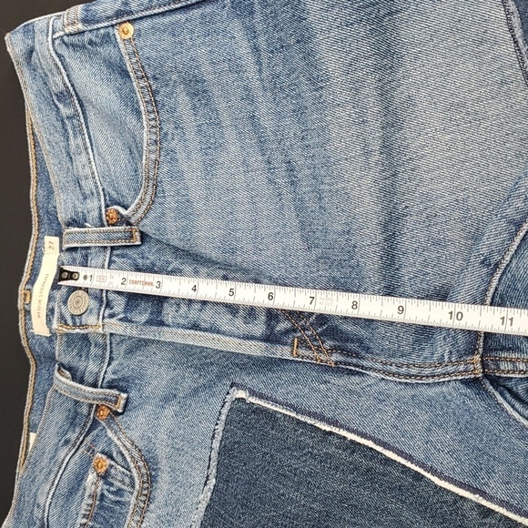Levi's Wedgie Straight Denim Jeans 27W Patchwork - Picture 5 of 9